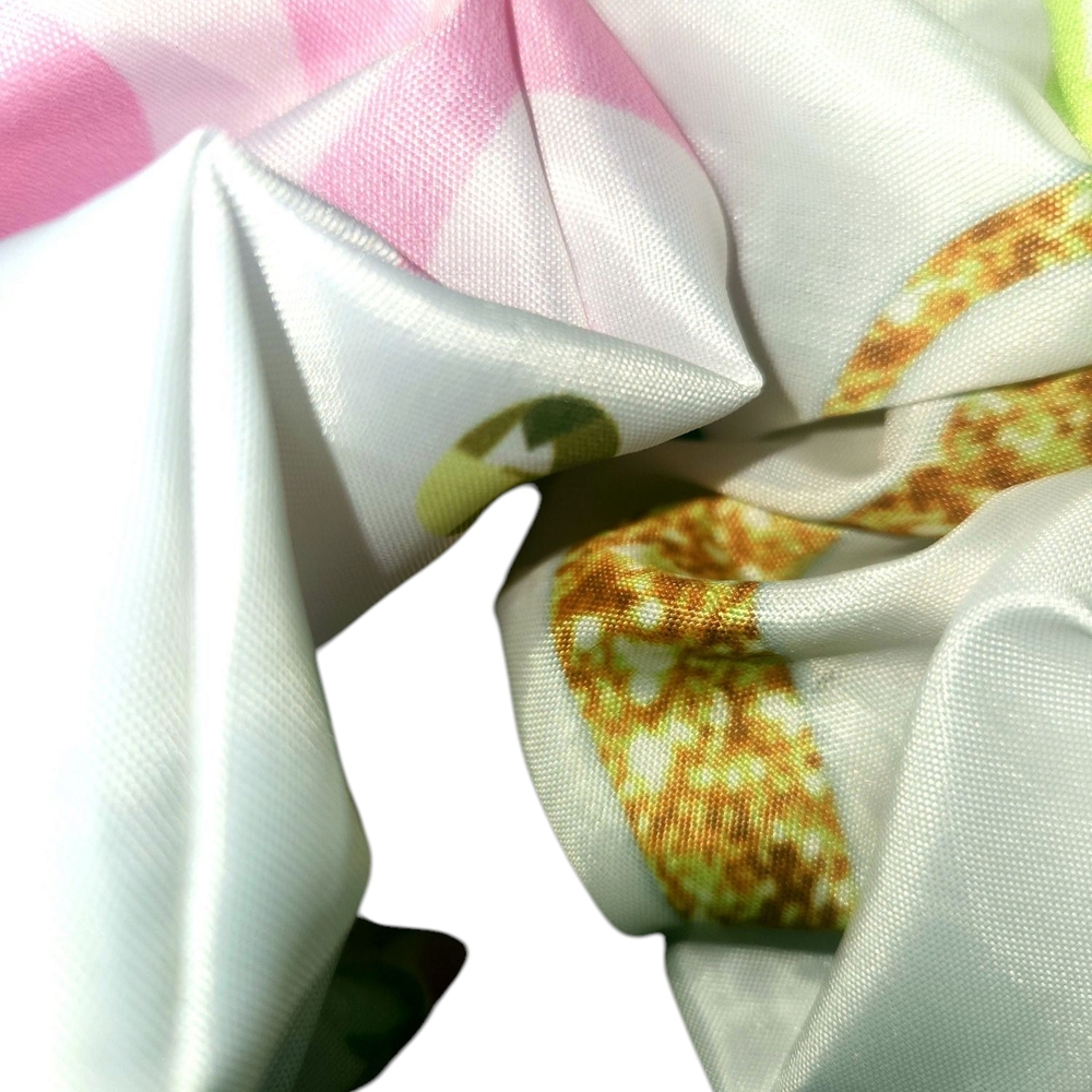 Tart Collections Pink and White Floral Hair Scrunchie. - Picture 2 of 12